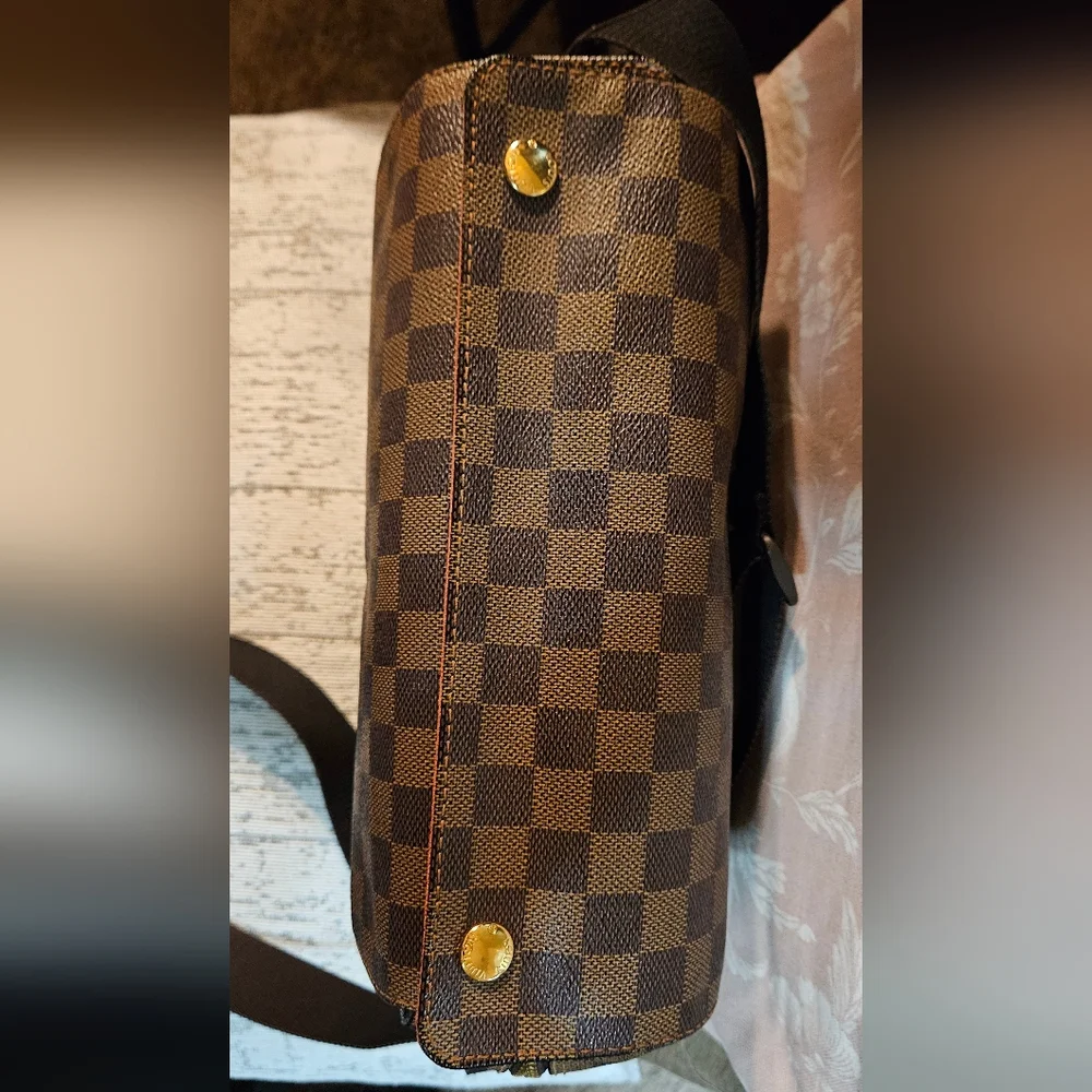 Louis Vuitton Damier Ebene Naviglio Brown Messenger Bag Luxury Vintage Designer - Picture 2 of 16